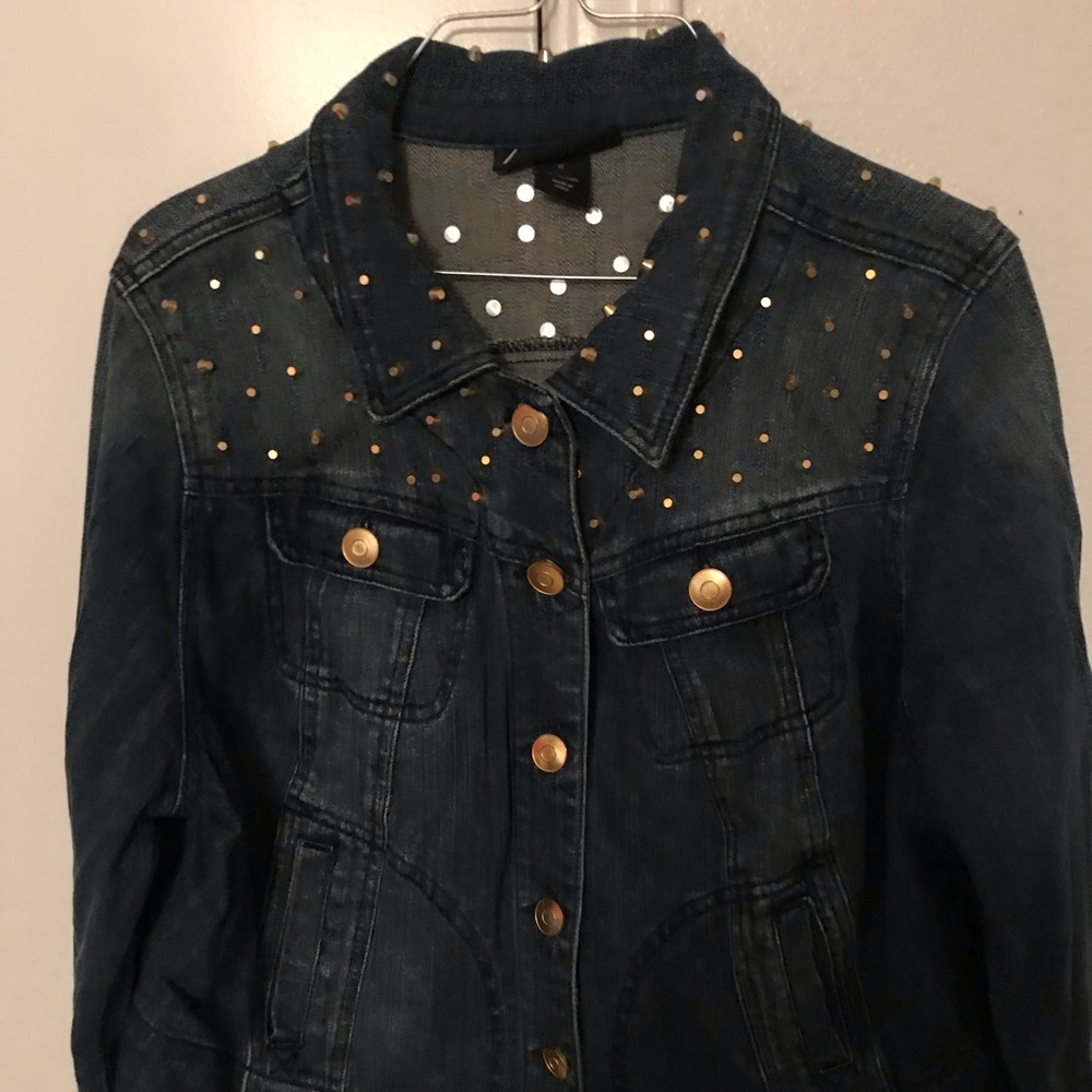 Lane Bryant Studded Jean Jacket